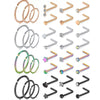 Wholesale Nose Ring And Earring Set Stainless Steel Geometric Style Electroplating Piercing Jewelry