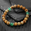 Wholesale Obsidian Beaded Bracelet Handmade Geometric Style Volcanic Stone Unisex