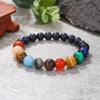Wholesale Obsidian Beaded Bracelet Handmade Geometric Style Volcanic Stone Unisex