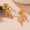 Wholesale Ocean Beach Jellyfish Shaped Stainless Steel Earrings For Women With Stamping Design