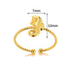 Wholesale Ocean Series Stainless Steel Starfish Shell Ring Jewelry With Electroplating