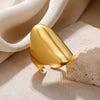 Wholesale Ocean Series Stainless Steel Starfish Shell Ring Jewelry With Electroplating