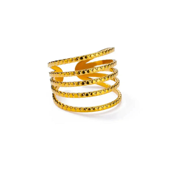 Wholesale Ocean Series Stainless Steel Starfish Shell Ring Jewelry With Electroplating