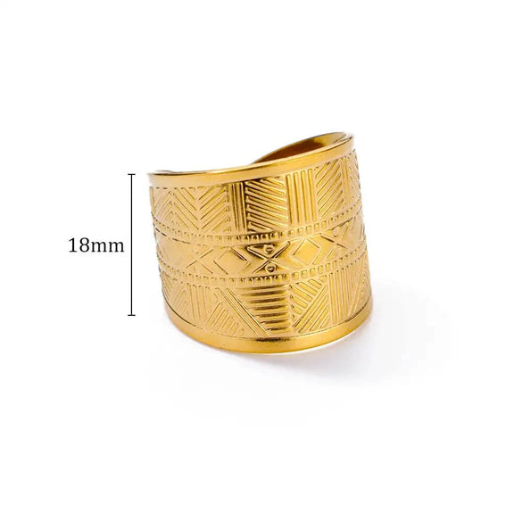 Wholesale Ocean Series Stainless Steel Starfish Shell Ring Jewelry With Electroplating