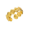 Wholesale Ocean Series Stainless Steel Starfish Shell Ring Jewelry With Electroplating