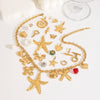 Wholesale Ocean Wind Jewelry Accessories Stainless Steel Pendant With Starfish And Love Design Classic Pattern Vacuum Real Gold Electroplating In Pvd Furnace