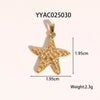 Wholesale Ocean Wind Jewelry Accessories Stainless Steel Pendant With Starfish And Love Design Classic Pattern Vacuum Real Gold Electroplating In Pvd Furnace
