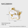Wholesale Oil Drip Style Envelope Puppy Pattern Stainless Steel Phone Holder Pendant Jewelry Accessories 18K Gold Plated
