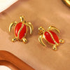 Wholesale Oil Dripping Animal Turtle Earrings Stainless Steel Jewelry For Women