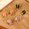Wholesale Oil Dripping Animal Turtle Earrings Stainless Steel Jewelry For Women