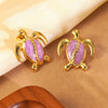 Wholesale Oil Dripping Animal Turtle Earrings Stainless Steel Jewelry For Women