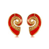 Wholesale Oil Dripping Conch Earrings For Women In Creamy Sweet Girl Style With Animal Zodiac Pattern Made Of 304 Stainless Steel