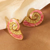 Wholesale Oil Dripping Conch Earrings For Women In Creamy Sweet Girl Style With Animal Zodiac Pattern Made Of 304 Stainless Steel