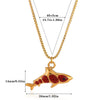 Wholesale Oil Dripping Process Gold Electroplated Stainless Steel Fish Pendant Cross Chain Necklace For Men And Women