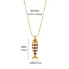Wholesale Oil Dripping Process Gold Electroplated Stainless Steel Fish Pendant Cross Chain Necklace For Men And Women