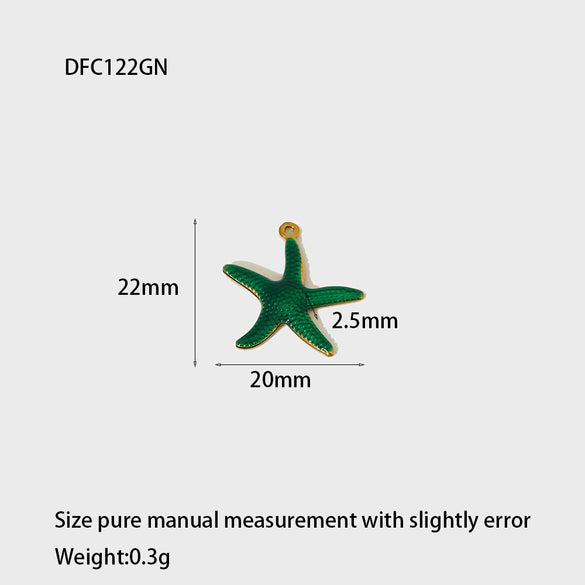 Wholesale Oil Dripping Starfish Stainless Steel Jewelry Accessories For Women Pendant Necklace Bracelet Earrings
