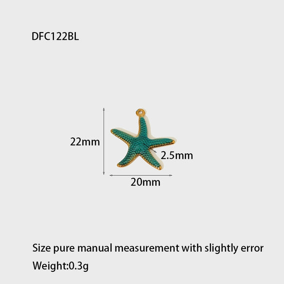Wholesale Oil Dripping Starfish Stainless Steel Jewelry Accessories For Women Pendant Necklace Bracelet Earrings