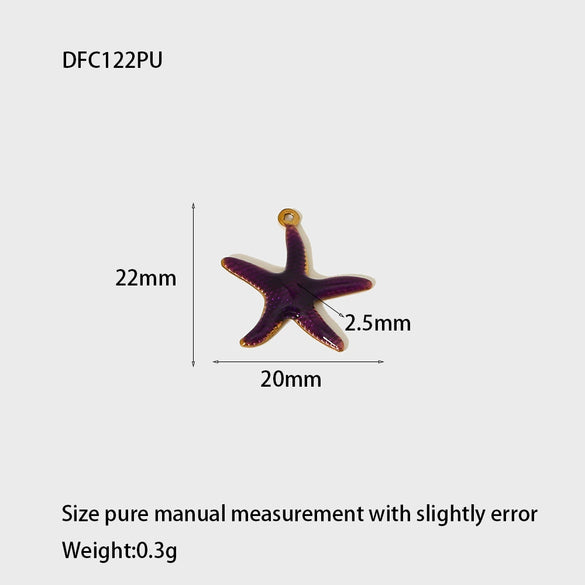 Wholesale Oil Dripping Starfish Stainless Steel Jewelry Accessories For Women Pendant Necklace Bracelet Earrings