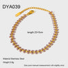 Wholesale Oil Dripping Wheat Ear Chain Stainless Steel Jewelry Necklace Bracelet Anklet For Women