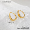 Wholesale Oil Drop Shaped Geometric Stainless Steel Electroplated Earrings For Women