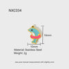 Wholesale Oildripping Scallop Dolphin Flamingo Return Pattern Stainless Steel Pendant Jewelry Accessories