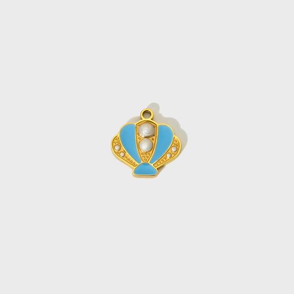 Wholesale Oildripping Scallop Dolphin Flamingo Return Pattern Stainless Steel Pendant Jewelry Accessories