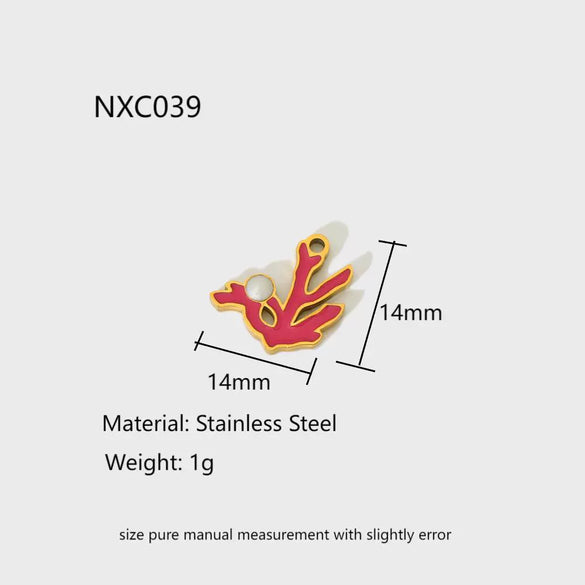 Wholesale Oildripping Scallop Dolphin Flamingo Return Pattern Stainless Steel Pendant Jewelry Accessories