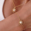 Wholesale Opal Zircon Copper Literature And Art Geometric Style Rotatable Decompression Ring Necklace For Women