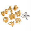 Wholesale Open Ring Stainless Steel Flower Pattern 18K Gold Plated Hand Jewelry