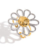Wholesale Open Ring Stainless Steel Geometric Daisy Flower Electroplating For Women