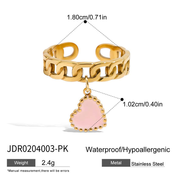 Wholesale Open Ring Stainless Steel Geometric Design Electroplating Female Jewelry