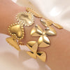 Wholesale Open Stainless Steel Geometric Bracelet With Hydraulic Pressure Processing