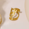 Wholesale Open U Shaped Geometric Stainless Steel Ring With Electroplating For Women In Ins Style