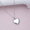 Wholesale Openable Heartshaped Pattern Photo Frame Photo Box Pendant Necklace In Stainless Steel With Electroplating For Women