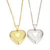 Wholesale Openable Heartshaped Pattern Photo Frame Photo Box Pendant Necklace In Stainless Steel With Electroplating For Women