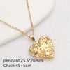 Wholesale Openable Heartshaped Pattern Photo Frame Photo Box Pendant Necklace In Stainless Steel With Electroplating For Women