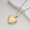 Wholesale Openable Heartshaped Pattern Photo Frame Photo Box Pendant Necklace In Stainless Steel With Electroplating For Women