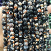 Wholesale Optimized Agate Round Loose Beads For Necklace Accessories Natural Twocolor Fire Agate With Killer Whale Pattern