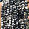 Wholesale Optimized Agate Round Loose Beads For Necklace Accessories Natural Twocolor Fire Agate With Killer Whale Pattern