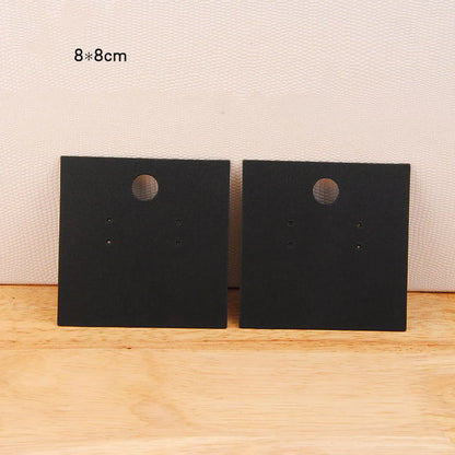 Earring Cards In Stock Wholesale Ornament Packaging 700g Black Blank Ear Studs Cardboard Printing Jewelry Tag Logo