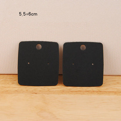 Earring Cards In Stock Wholesale Ornament Packaging 700g Black Blank Ear Studs Cardboard Printing Jewelry Tag Logo