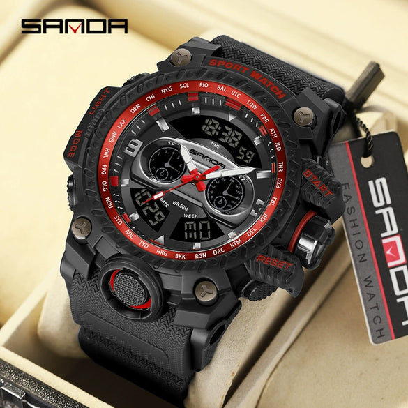 Wholesale Outdoor Sports Watch Tpu Strap Abs Case Acrylic Mirror Round Dial