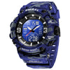Wholesale Outdoor Waterproof Resin Pu Multifunctional Round Electronic Wristwatch For Men With Camouflage Luminous Style