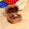 Wholesale Oval Black Walnut Vintage Jewelry Carving Ring Box For Women