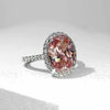 Wholesale Oval Copper Jewelry Geometric Style Inlaid Zircon Women's Ring