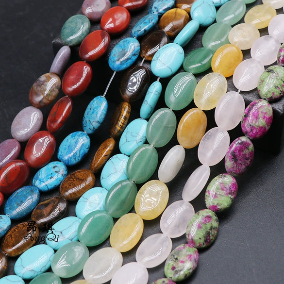 Wholesale Oval Eggshaped Crystal Agate Stone Loose Beads For Diy Accessories Polished