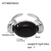 Wholesale Oval Resin And Stainless Steel Ring With Geometric Design Fashionable And High End Candy Colored Open Style Electroplated For Women