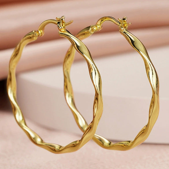 Wholesale Oversized Geometric Earrings Copper Electroplating Jewelry Middle Eastern Trendy Style