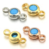Wholesale Palm Hand Card Connector Accessories Copper Round Electroplated