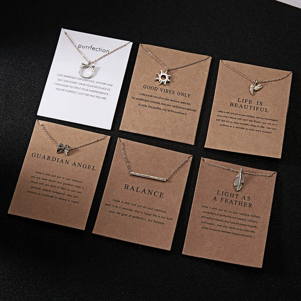 Wholesale Paper Card Animal Necklace Series Pearl Balance Beam Hummingbird Necklace For Women Alloy Electroplated Ochain Clavicle Chain